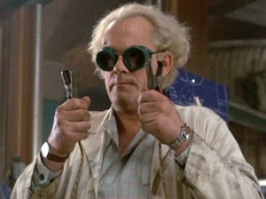 Doc Brown with power cords
